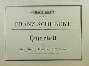 Quartett (Quartet), fur Flote, Gitarre, Bratsche und Violoncell, Score & Parts