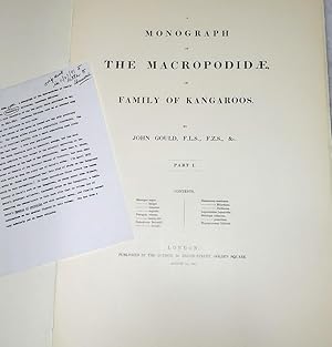 A Monograph of the Macropodidae, or the Family of Kangaroos (Parts I and II, Along with Appendice...