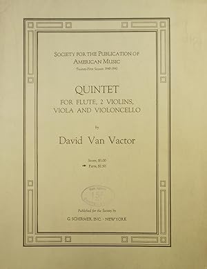 Quintet, for Flute, 2 Violins, Viola and Violoncello, Set of Parts