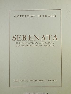 Serenata, per Flauto, Viola, Contrabasso, Clavicembalo e Percussione, Score & Parts