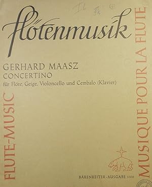 Concertino, fur Flote, Geige, Violoncello und Cembalo (Klavier), Score & Parts