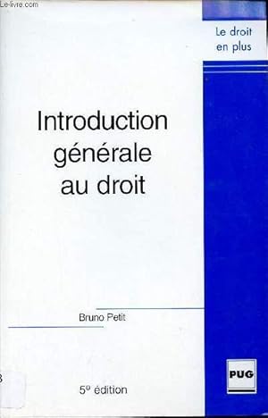 Image du vendeur pour Introduction gnrale au droit - 5e dition - Collection le droit en plus. mis en vente par Le-Livre