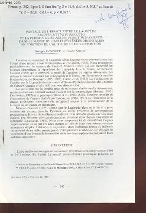 Tiré à part : Rev. Ecol. (Terre Vie) Vol.44 : Partage de l'espace entre le lagopède Lagopus Mutus...