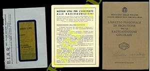 Libretto personale di iscrizione per le Radioaudizioni circolari.