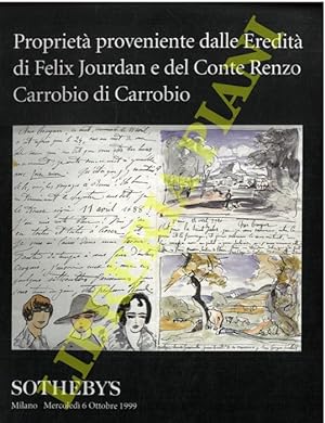 Proprietà provenienti dalle Eredità di Felix Jourdan e del Conte Renzo Carrobio di Carrobio.