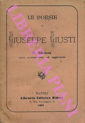 Le poesie. Nuova edizione con correzioni ed aggiunte.