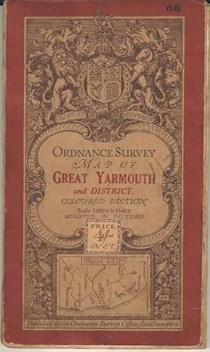 Ordnance Survey map of Great Yarmouth and District. Coloured Edition. Scale 1 inch to 1 mile. She...