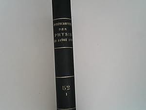 Image du vendeur pour Die Fortschritte der Physik der Materie im Jahre 1896, dargestellt von der physikalischen Gesellschaft zu Berlin. 52 Jahrgang. mis en vente par Antiquariat Bookfarm