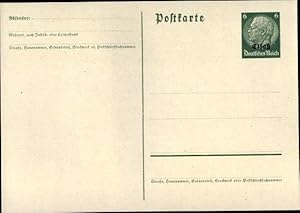 Ganzsache Ansichtskarte / Postkarte Deutsches Reich, Hindenburg, Elsaß