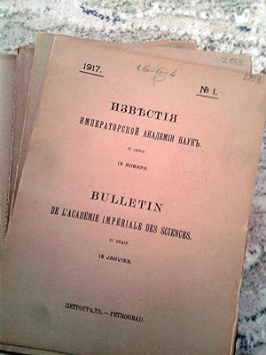 BULLETIN DE L ACADEMIE IMPERIALE DES SCIENCES. VI Série. 1917. 14 vol. Completa a falta de 3 vol.
