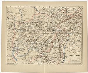 Antique Map of Afghanistan by Meyer (c.1908)