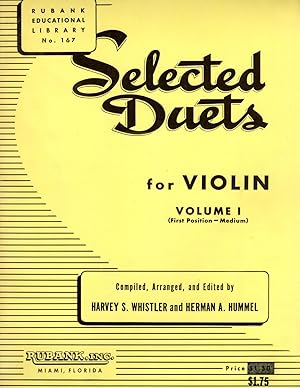 Seller image for Selected Duets for Violin [2 violins], Volume I: First Position - Medium [FULL SCORE] for sale by Cameron-Wolfe Booksellers