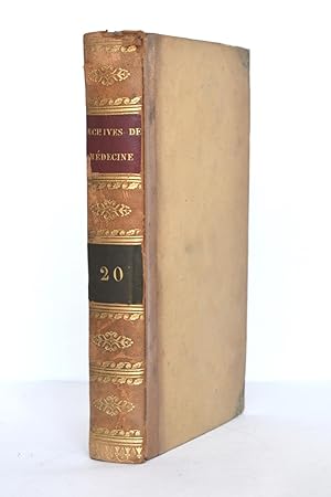 Archives Générales de Médecine, 7ème année, tome XX (1829).