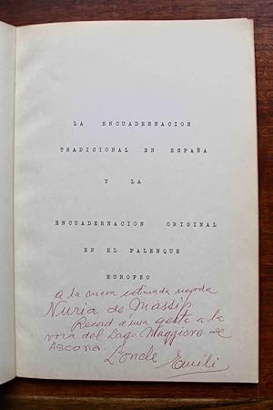 Imagen del vendedor de LA ENCUADERNACION TRADICIONAL EN ESPAA Y LA ENCUADERNACION ORIGINAL EN EL PALENQUE EUROPEO a la venta por antiguedades madrazo