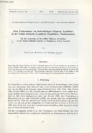 Seller image for Tir  part : Braunschw. Naturkdl. Schr Vol.4 n1 (1992) : Zum Vorkommen von Schwebfliegen (Diptera, Syrphidae) in der Noller Schlucht (Landkreis Osnabrck, Niedersachsen) for sale by Le-Livre