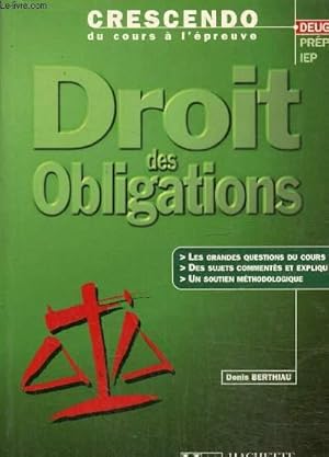 Image du vendeur pour Droit des obligations- Deug, prpa , IEP mis en vente par Le-Livre