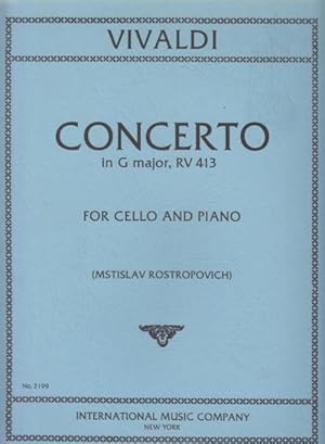Cello Concerto in G major, RV 413 - Cello & Piano