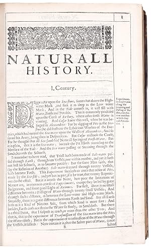 Bild des Verkufers fr Sylva sylvarum: or, A natural history. In ten centuries. Whereunto is newly added the history naturall and experimentall of life and death, or of the prolongation of life. Both written by the right honourable Francis Lo. Verulam Viscount St. Alban. Published after the authors death, by William Ravvley . The Seventh Edition zum Verkauf von Donald A. Heald Rare Books (ABAA)