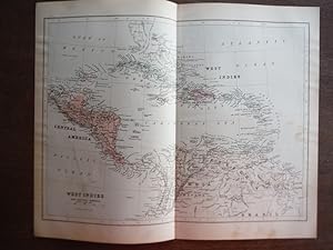 Image du vendeur pour Johnson's Map of West Indies and Central America - Original (1895) mis en vente par Imperial Books and Collectibles
