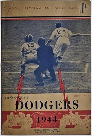 Seller image for Official Program and Score Card Brooklyn Dodgers 1944 for sale by Dale Steffey Books, ABAA, ILAB