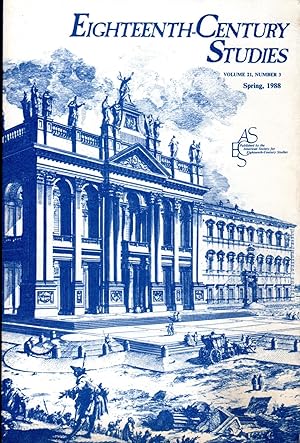 Imagen del vendedor de Eighteenth-Century Studies: Volume 21, No 3: Spring, 1988 a la venta por Dorley House Books, Inc.