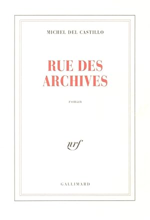 Image du vendeur pour Rue des archives mis en vente par JP Livres