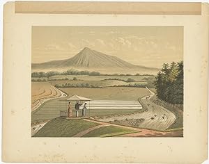 Antique Print of Mount Pangrango  Java  by M.T.H. Perelaer (1888)