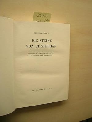 Bild des Verkufers fr Die Steine von St. Stephan. zum Verkauf von Klaus Ennsthaler - Mister Book