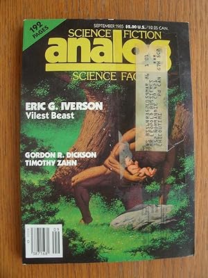 Image du vendeur pour Science Fiction Analog Science Fact September 1985 mis en vente par Scene of the Crime, ABAC, IOBA