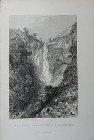 Bild des Verkufers fr Cumberland. Sty Head. Waterfall, near. zum Verkauf von theoldmapman