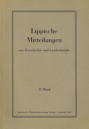 Bild des Verkufers fr Lippische Mitteilungen aus Geschichte und Landeskunde. 35. Band 1966 zum Verkauf von Paderbuch e.Kfm. Inh. Ralf R. Eichmann