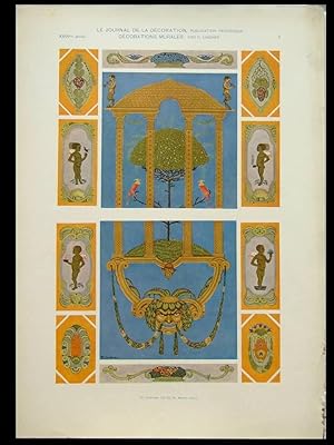 WALL ORNAMENTATION - 1913 PRINT - LINDNER, DECORATION MURALE