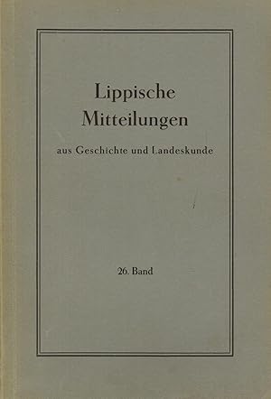 Bild des Verkufers fr Lippische Mitteilungen aus Geschichte und Landeskunde. 26. Band 1957 zum Verkauf von Paderbuch e.Kfm. Inh. Ralf R. Eichmann