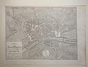 Bild des Verkufers fr Plan von Frankfurt am Main um 1822. zum Verkauf von Versandantiquariat Christine Laist