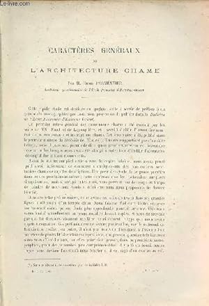 Bild des Verkufers fr Caractres gnraux de l'architecture Chame - Bibliographie - Priodiques - Chronique - Documents administratifs - Extrait du Bulletin de l'Ecole Franaise d'Extrme-Orient 1901. zum Verkauf von Le-Livre