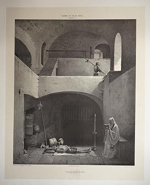 Lithographische Ansicht aus dem Inneren der Villa-Mecene (a Tivoli). Aus: Galerie du Palais Royal.