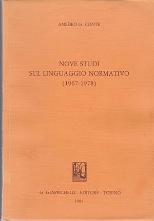 Nove studi sul linguaggio normativo (1967 - 1978)