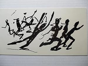 Seller image for Jonathan Borofsky New Prints Paula Cooper Gallery 1982 Exhibition invite postcard for sale by ANARTIST