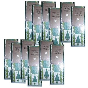 Bulk Lot Bundle (1) Dozen Foldout Merry Holiday Hanging Wall Greeting Card Display Holders