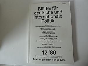 Imagen del vendedor de Bltter fr deutsche und internationale Politik 12 '80 Dezember 1980. Softcover a la venta por Deichkieker Bcherkiste