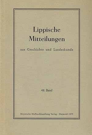 Bild des Verkufers fr Lippische Mitteilungen aus Geschichte und Landeskunde. 48. Band 1979 zum Verkauf von Paderbuch e.Kfm. Inh. Ralf R. Eichmann