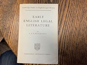 Seller image for EARLY ENGLISH LEGAL LITERATURE for sale by Riverow Bookshop