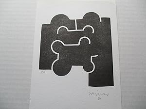 Seller image for Eduardo Chillida Graphic Work Mary-Anne Martin Fine Art 1984 Exhibition invite postcard for sale by ANARTIST