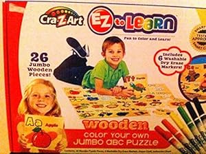 Wooden Color Your Own Jumbo ABC Puzzle by Ez to learn