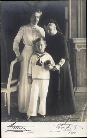 Ansichtskarte / Postkarte Königin Viktoria von Schweden, Großherzogin Luise von Baden, Gustav Ado...