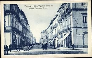 Seller image for Ansichtskarte / Postkarte Tarent Taranto Puglia, Via d'Aquinio presa da Piazza Giordano Bruno for sale by akpool GmbH