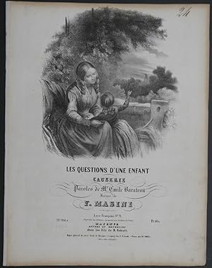 Immagine del venditore per Les questions d'une enfant. Causerie. Paroles de Mr. Emile Barateau. Musique de F. Masini. venduto da Antiquariat Rainer Schlicht