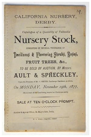 Catalogue of a Quantity of Valuable Nursery Stock, consisting of several thousands of deciduous &...