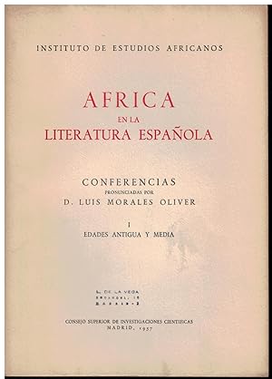 Seller image for Africa en la literatura espaola I : Edades Antigua y Media for sale by Librera Santa Brbara