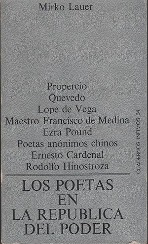 Imagen del vendedor de LOS POETAS EN LA REPBLICA DEL PODER Cuadernos nfimos n 34 a la venta por Librera Hijazo